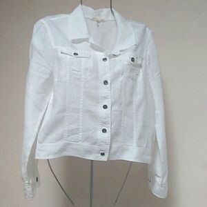 Eileen Fisher Medium white linen jacket